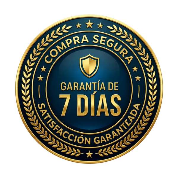 Sello de garantía de 7 días, compra segura y satisfacción garantizada